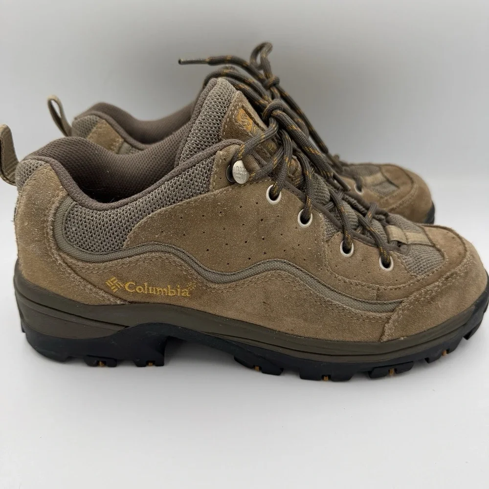 Columbia Rock Peak III Shoes Mens 8 Hiking Low Top Lace Up Trail Outdoors Brown